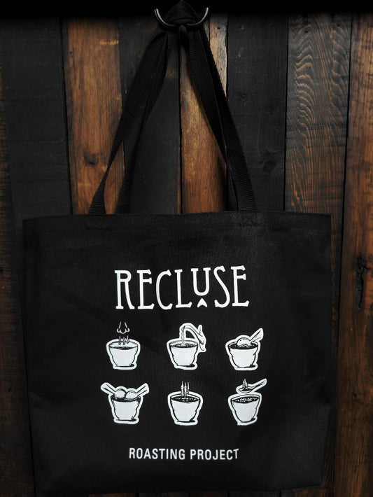 Coffee Cupping Illustration Tote - Recluse Roasting Project 